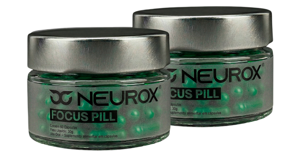 2 potes originais de Focus Pill da Neurox